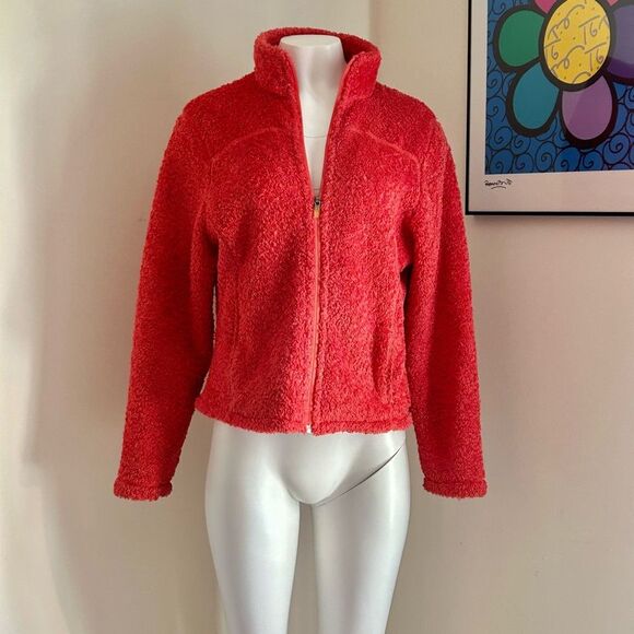 Ll Bean womens High-Pile Sherpa Fleece Full Zip Jacket Size L - Picture 1 of 8